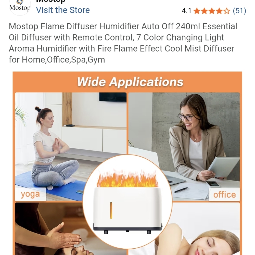Aroma Diffuser with Remote Control NEW NEVER OPENED - Picture 5 of 9